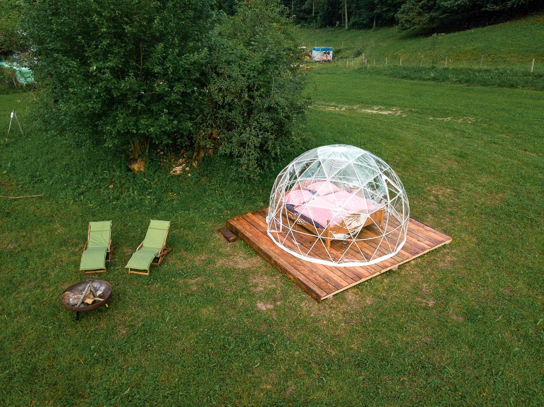 Bubble-Suite auf dem Berghof Montpelon